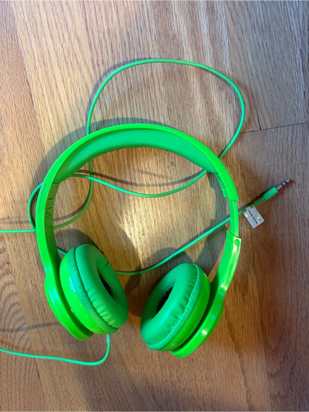 Bright Lime Green Wired Over-Ear Headphones
